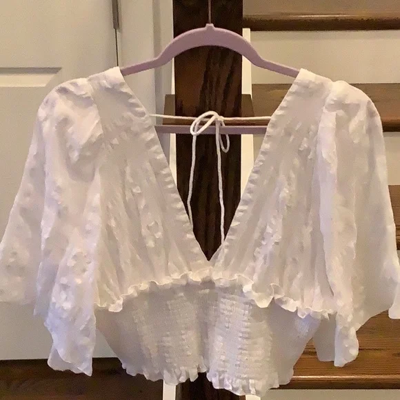 Anthropologie Smocked Kimono Blouse - Picture 6 of 10